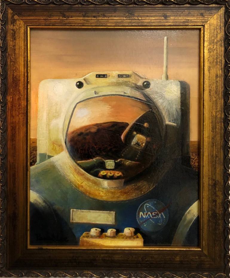 Original Realism Outer Space Painting by Pascal Lee