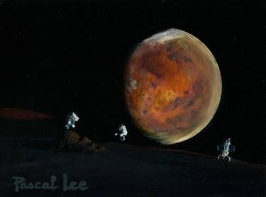 Original Realism Outer Space Paintings by Pascal Lee