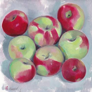 Apple oil painting fruit food kitchen impressionism cubism thumb