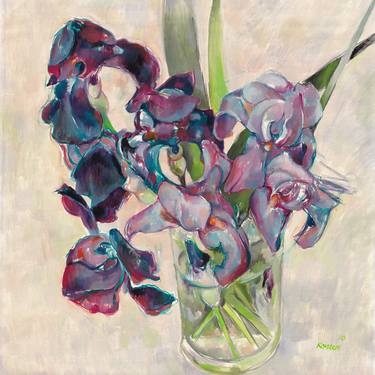 Original Abstract Floral Paintings by Vitali Komarov