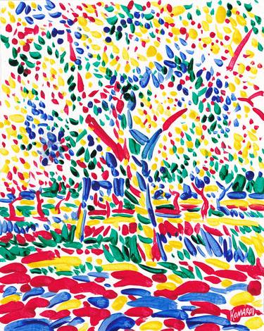 Tuscany painting olive tree landscape colorful expressionism thumb