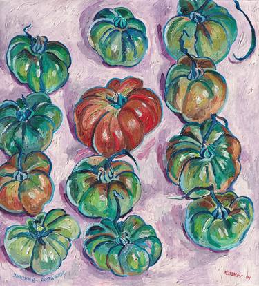 Tomato oil painting food kitchen impressionism vegetable thumb