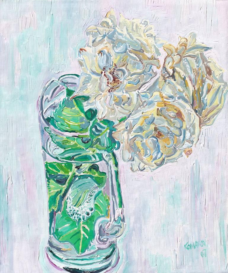 Print of Contemporary Floral Paintings by Vitali Komarov