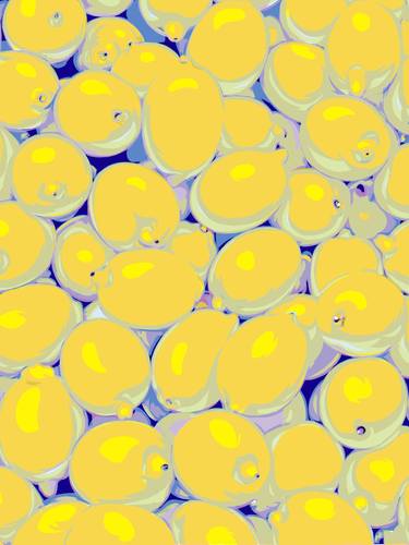 Lemon fruit yellow kitchen food pop art expressionism painting thumb