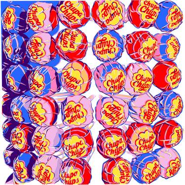 Colorful lollipop painting food kitchen pop art expressionism thumb