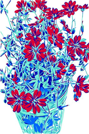 Print of Impressionism Floral Digital by Vitali Komarov