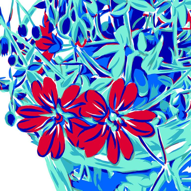 Original Contemporary Floral Digital by Vitali Komarov