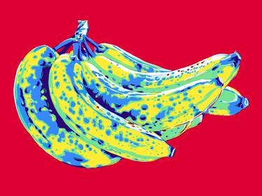 Banana painting fruit pop art kitchen expressionism thumb