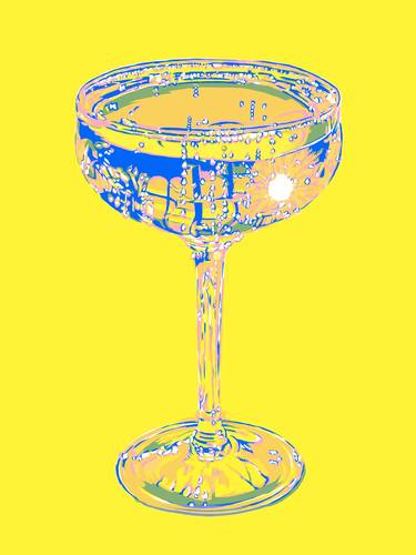 Champagne party glass luxury kitchen pop art expressionism thumb