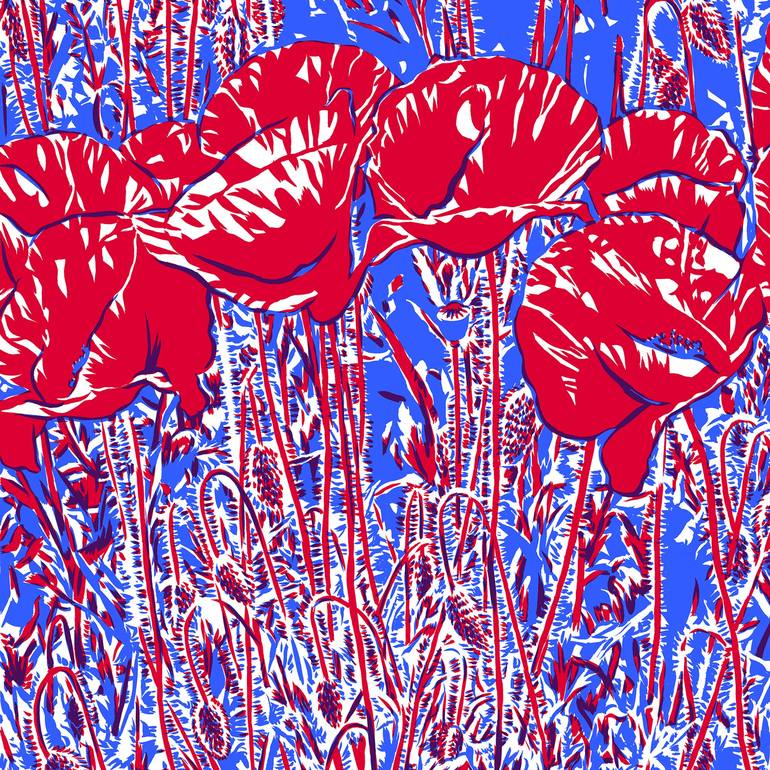 Original Contemporary Floral Digital by Vitali Komarov