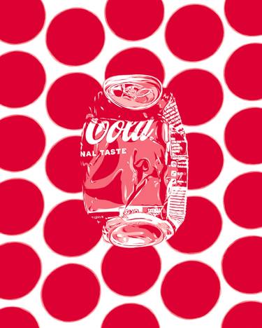 Coca-Cola painting abstract modern large op art thumb