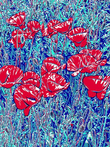 Print of Floral Digital by Vitali Komarov