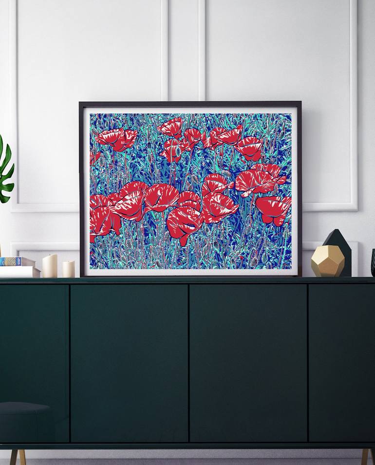 Original Contemporary Floral Digital by Vitali Komarov
