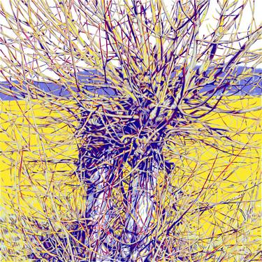 Willow painting tree landscape yellow modern colorful thumb