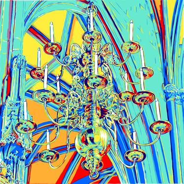 Chandelier painting architecture gothic church modern colorful thumb