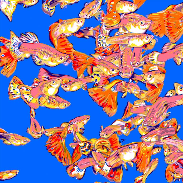 Original Abstract Fish Digital by Vitali Komarov