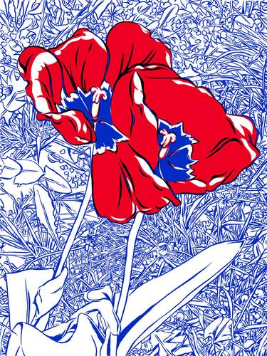 Print of Impressionism Floral Digital by Vitali Komarov