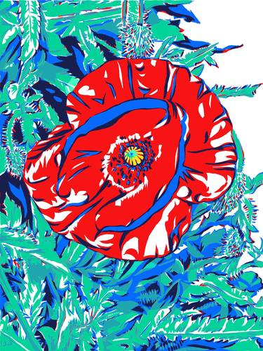 Original Impressionism Floral Digital by Vitali Komarov