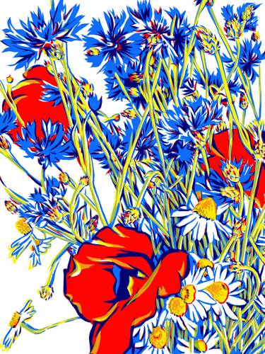 Print of Floral Digital by Vitali Komarov
