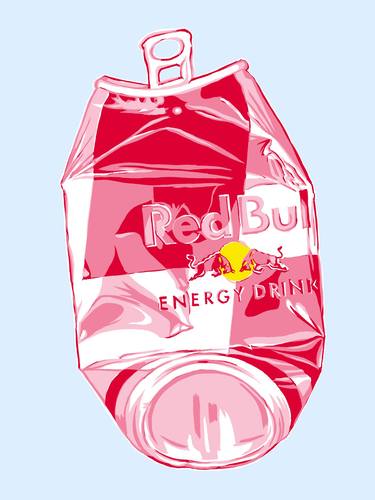 Red Bull can pop art expressionism painting drink kitchen thumb