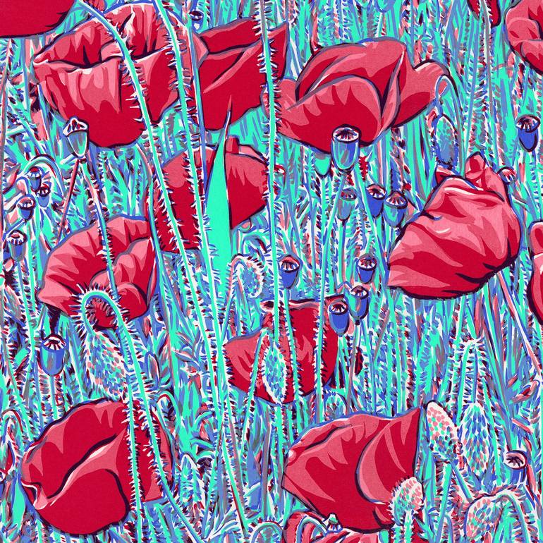 Original Contemporary Floral Digital by Vitali Komarov