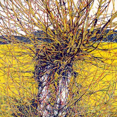 Weeping willow painting landscape original art impressionism thumb