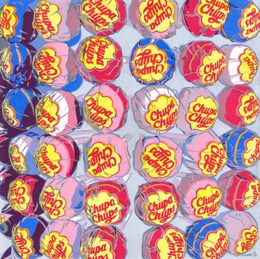 Chupa Chups candies lollypop painting Sweets colorful original thumb