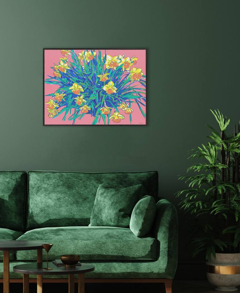 Original Floral Painting by Vitali Komarov