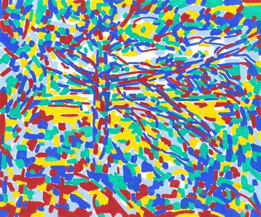 Original Pop Art Tree Paintings by Vitali Komarov