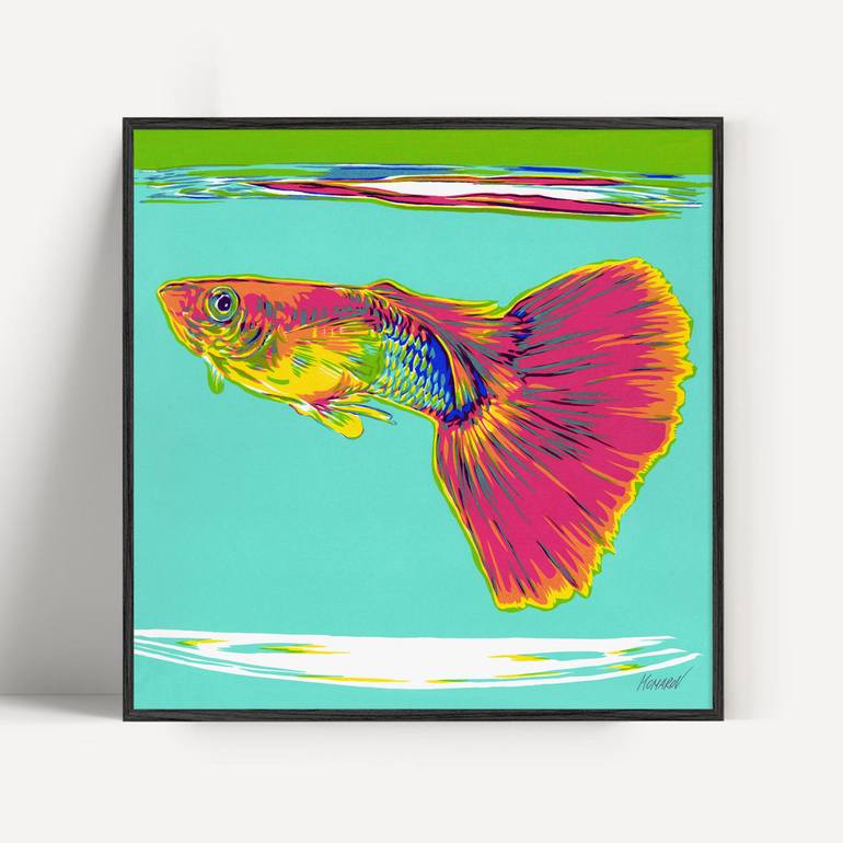 Original Fish Painting by Vitali Komarov