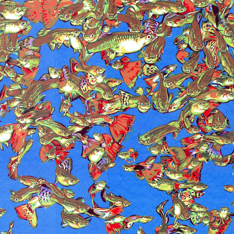 Original Fish Painting by Vitali Komarov