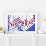 Coca-cola parasol painting drink original art beach pop art