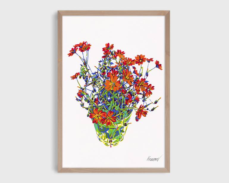 Original Floral Painting by Vitali Komarov