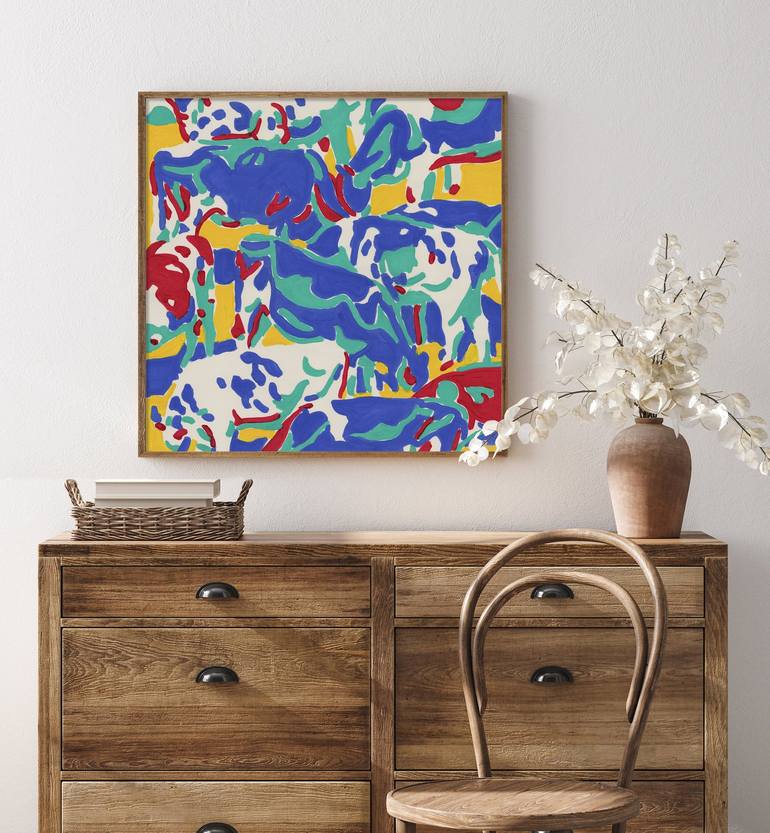 Original Abstract Animal Painting by Vitali Komarov