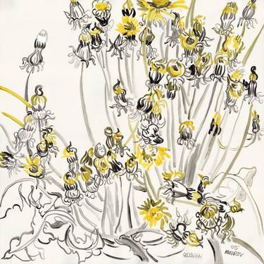 Original Floral Drawings by Vitali Komarov