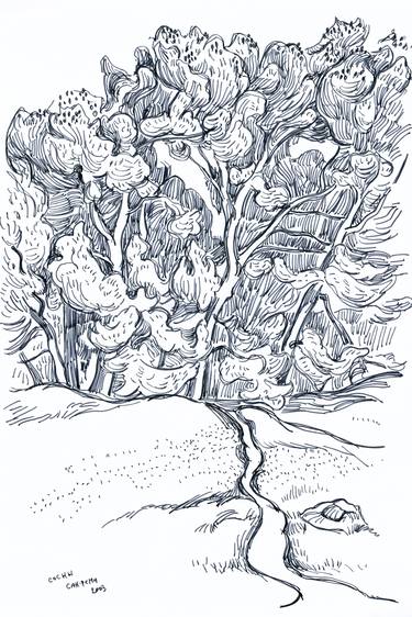 Print of Landscape Drawings by Vitali Komarov