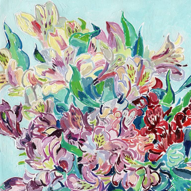 Original Floral Painting by Vitali Komarov