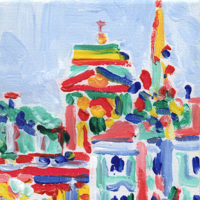 Original Impressionism Architecture Painting by Vitali Komarov