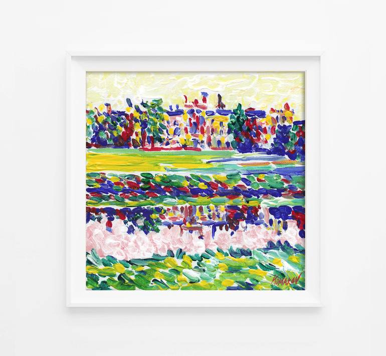 Original Impressionism Architecture Painting by Vitali Komarov