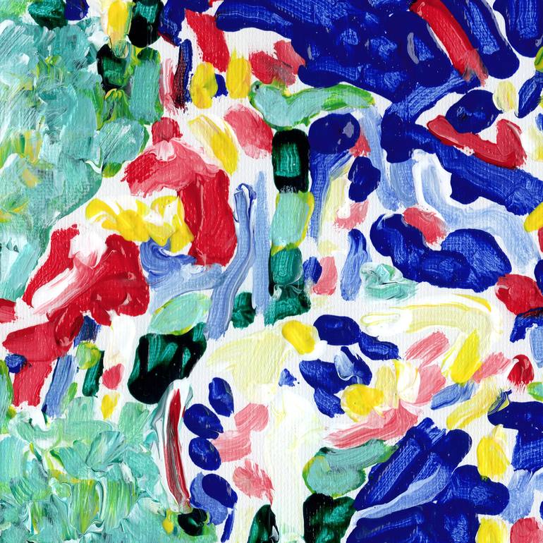 Original Impressionism Cows Painting by Vitali Komarov