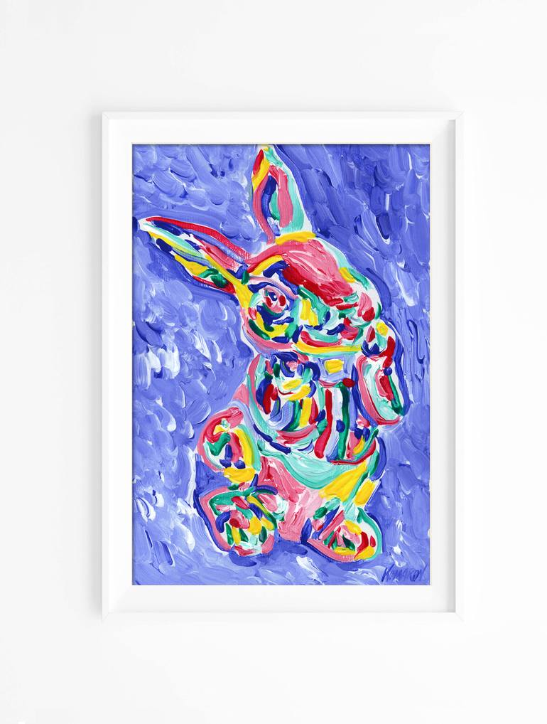 Original Impressionism Animal Painting by Vitali Komarov