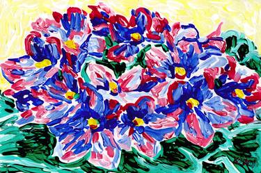 Original Impressionism Floral Paintings by Vitali Komarov