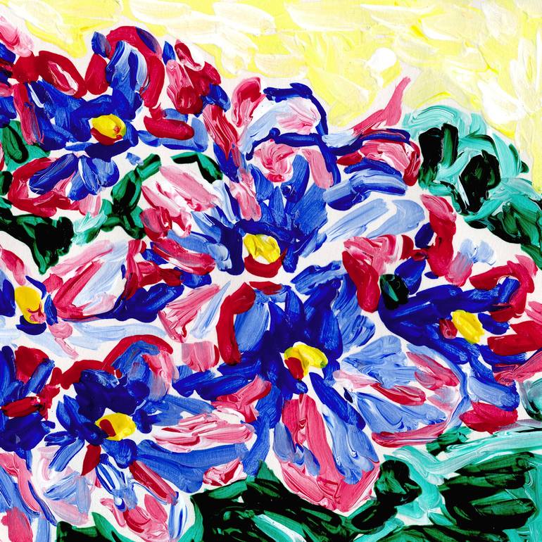 Original Impressionism Floral Painting by Vitali Komarov