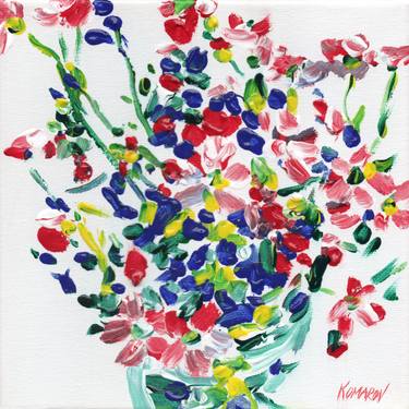 Original Expressionism Floral Paintings by Vitali Komarov