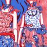 Monster High dolls painting Girls original pop art colorful