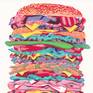 Colorful burger painting Kitchen food original modern pop art