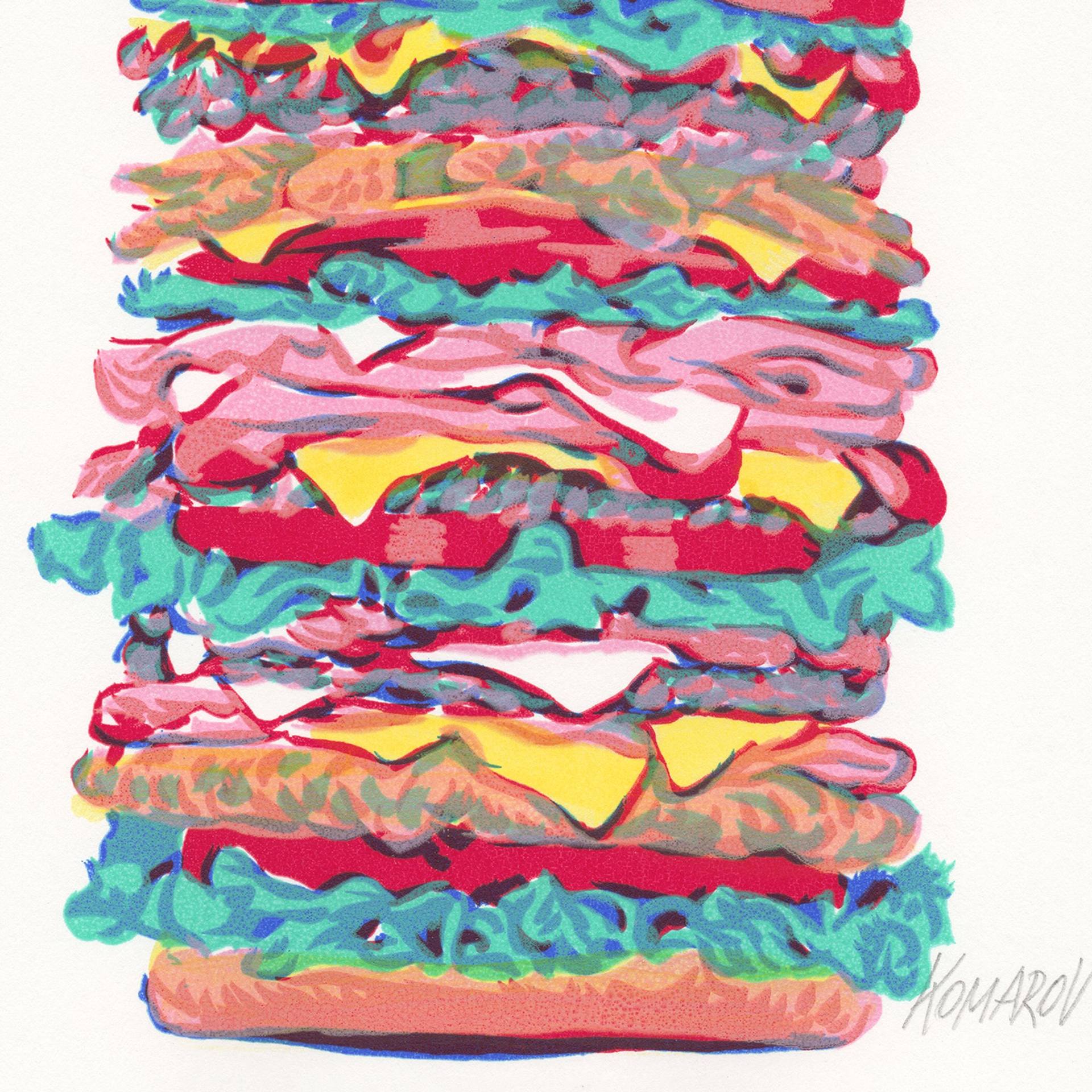 BURGER LAYERS, Fine Art Print