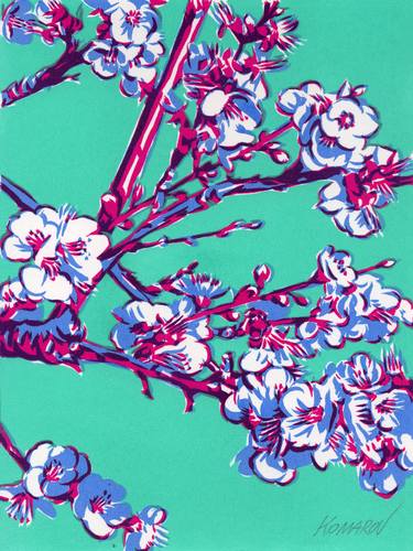 Apple tree painting floral botanical blossoming branch thumb