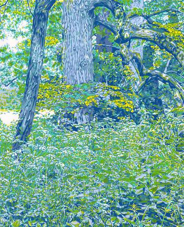 Oak tree green forest landscape tree nature impressionism thumb