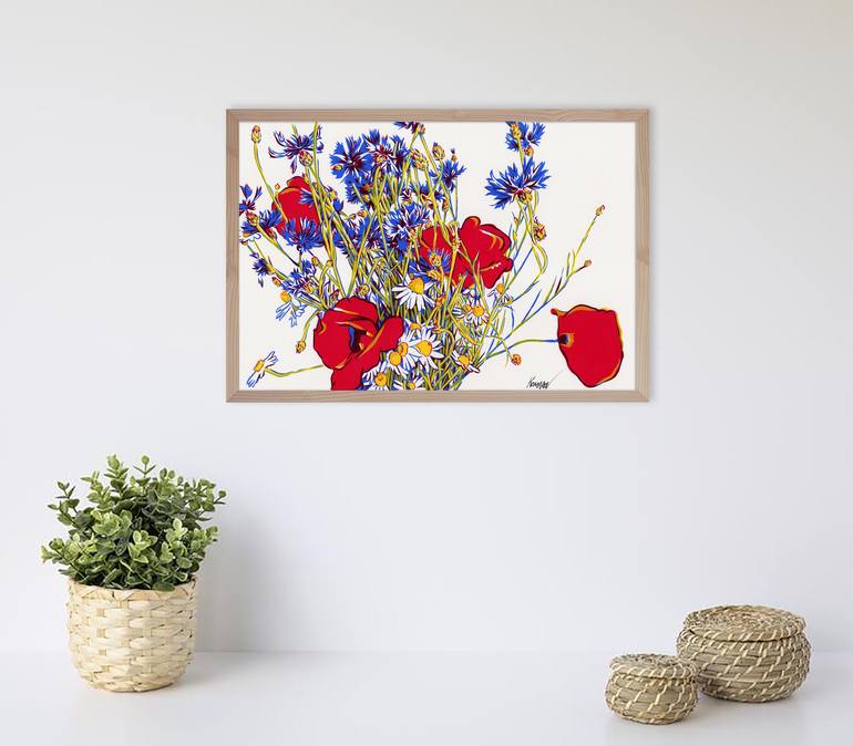 Original Realism Floral Painting by Vitali Komarov